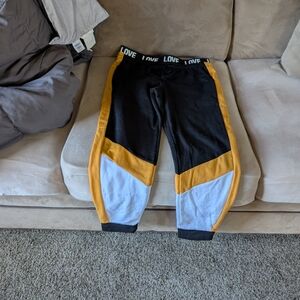 Love Women's Black, Gold, and White Joggers